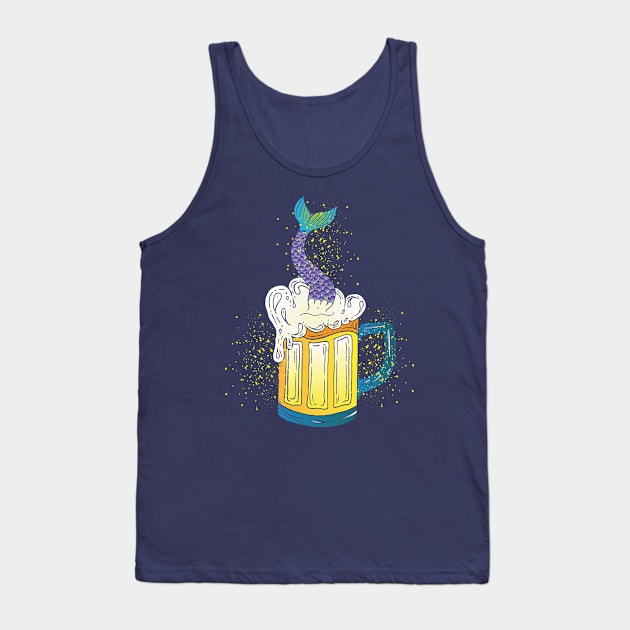 Beer with mermaid inside Tank Top by annaazart